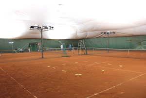 Tennishalle Rehberge mit neuer Beleuchtung